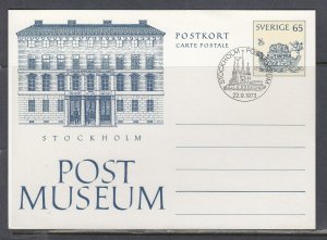 Sweden FDC - Sep 22, 1973 65 ore Postal Card