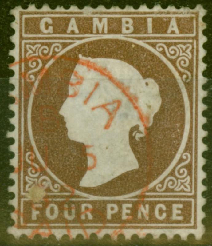 Gambia 1880 4d Brown SG15B Fine Used