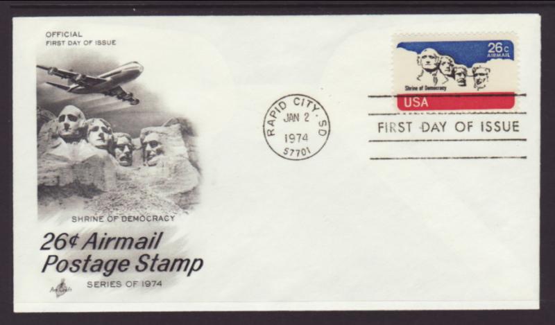 US C88 Mount Rushmore Artcraft Unaddressed FDC