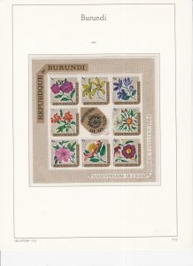 Burundi # 141/ 156, Flowers in Unlisted Sheets, Mint NH,