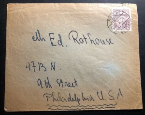 1934 Riga Latvia Cover To Philadelphia Pa USA Sc#150