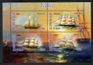 CHAD - 2013 - Sailing Ships #1 - Perf 4v Sheet - Mint Never Hinged