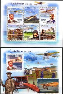 Guinea Bissau 2009 Aviation Airplanes Louis Breliot Sheet + S/S MNH