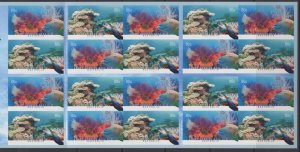 AUSTRALIA SGSB446(4052a) 2013 $12 CORAL REEFS BOOKLET MNH