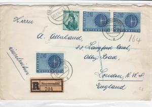 austria 1956 stamps cover ref 21216