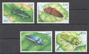 Ft134 2000 Fiji Insects Beetles Fauna #912-915 1Set Mnh
