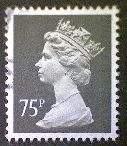 Great Britain, Scott #MH164, used(o), 1988, Machin: Queen Elizabeth II, 75p
