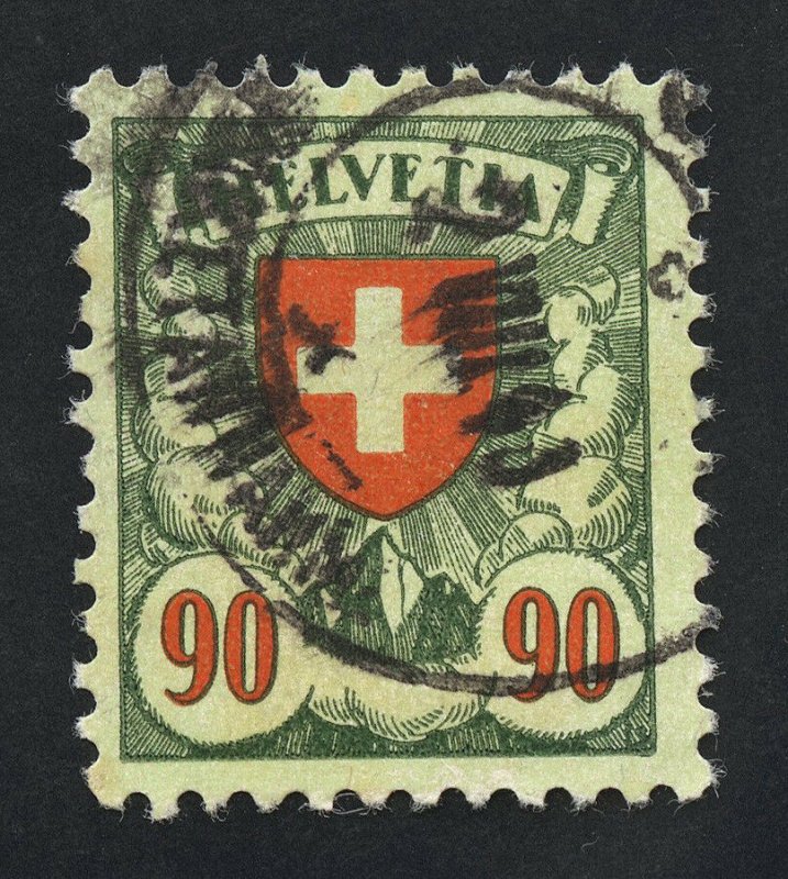 01877 Switzerland Scott #200a, 90c used CDS cancel, grilled gum