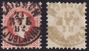 Austria - 1876 - Scott #36 - used - LAIBACH LJUBLJANA pmk Slovenia