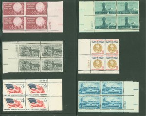 United States #1124/1132 Mint (NH) Plate Block