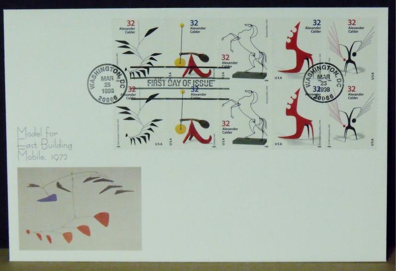 3142   USA   FDC   Fleetwood  # 3202a   Alexander Calder Sculptor      CV$ 10.00