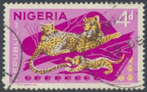 Nigeria  SC#  261  Used imprint  Leopards  see details & scans