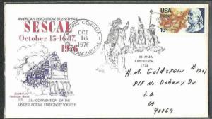 1976 Train, Locomotive, American Bi- Centennia, Horse Riderl USA Cover  # 5702