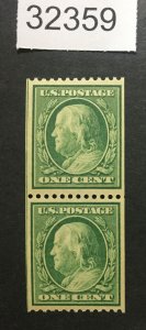 US STAMPS #385 MINT OG NH PAIR LOT #32359