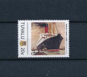 [81219] Tuvalu 2011 Ships Boats Saxonia Ocean Liners Cunard Line MNH