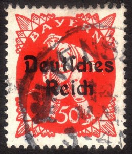 1920, Bavaria 50pf, Used Nice centered, Sc 262