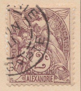 FRENCH COLONY EEGYPT ALEXANDRIA 1902-03 2c Used Stamp A29P25F33120-