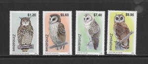 BIRDS- ZIMBABWE #820-23 OWLS MNH