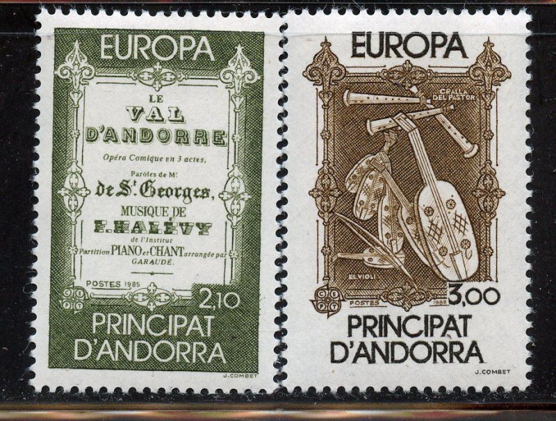 Andorra,  French # 337-8, Mint Never Hinge