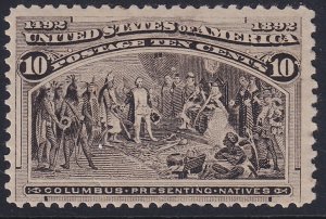 237 U.S. 1893 Columbian Exposition 10¢ issue MLMH CV $95.00