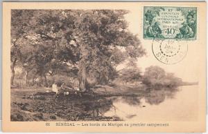 SENEGAL -  POSTAL HISTORY:  COLONIAL EXPO stamp on POSTCARD: MAROGOT 1934