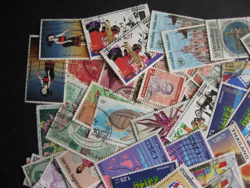 Scrap pile of 100 THAILAND! Duplicates,mixed condition, what lurks?