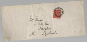 1905 Gibraltar cover to Ipswich England