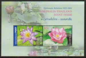 Australia Scott 2072-73a MNH, Flowers, Souvenir Sheet