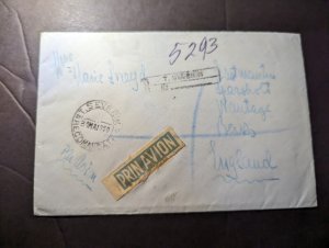 1950 Registered Romania Airmail Cover Severin to Berks England