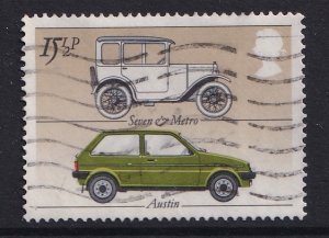 Great Britain   #1002  used  1982  cars  15 1/2p Austin