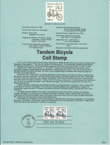 US SP779 Tandem Bicycle Car Souvenir Page #2266