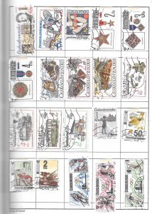 Czechoslovakia Mixture Page of 20 stamp Lot (myB2P6) Collection / Lot