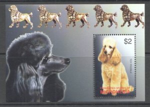 B1413 Micronesia Fauna Domestic Animals Pets Dogs Toy Poodle 1Bl Mnh