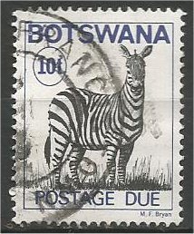 BOTSWANA, 1978, used 10t, POSTAGE DUE. Scott J11