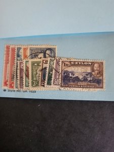 Stamps Ceylon Scott #264-74,264a,265a used