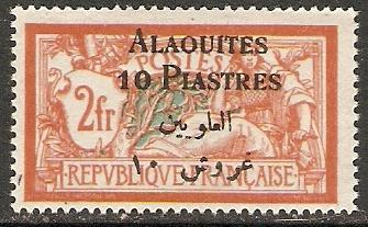 1925 Alaouites Scott 14 surcharge on French stamp MNH