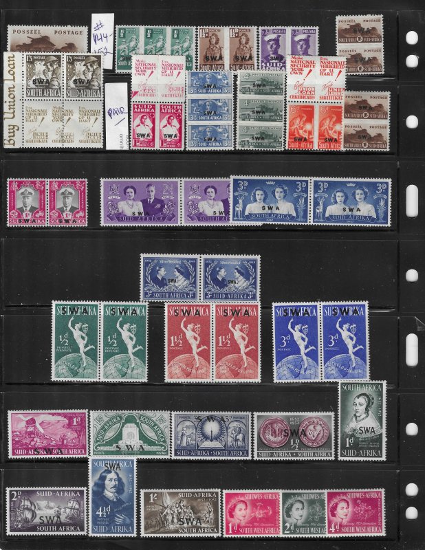 SOUTH WEST AFRICA COLLECTION 1923-1967 (SOME BOB)- ALL MINT -LIGHT HINGED/HINGED