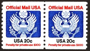 U.S. #O135 MINT Pair OG NH