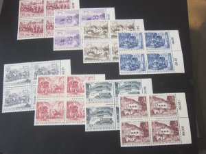 Austria 1964 Sc 729-36 BLK(4) set MNH