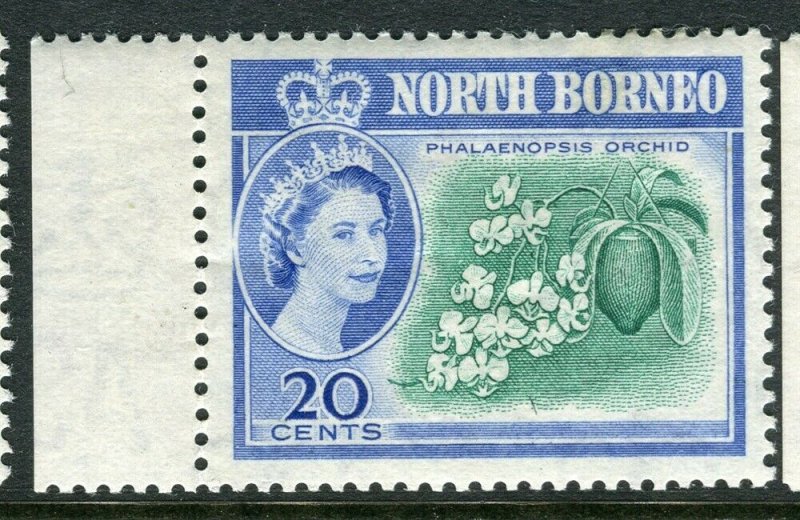 NORTH BORNEO; 1961 early QEII issue fine Mint hinged Marginal value, 20c