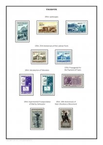 Trieste Trst Triest 1947 - 1954 (Zone A and B) PDF (DIGITAL) STAMP ALBUM PAGES