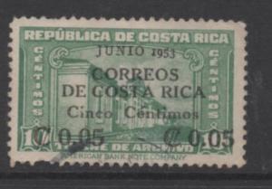 Costa Rica Scott #  257  USED  singles