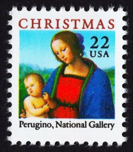 US 2244 MNH VF 22 Cent Madonna Christmas by Perugino, National Gallery