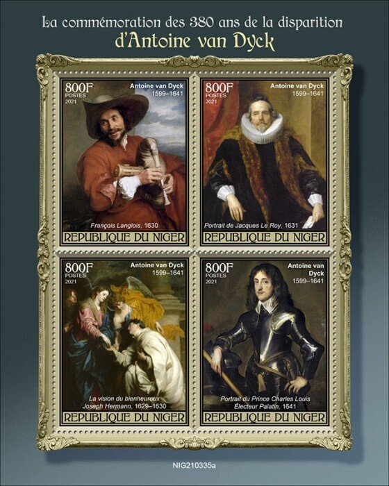 2021/08 - NIGER - ANTHONY VAN DYCK     4V  complet set    MNH ** T