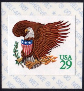 SC#2596 29¢ Eagle & Shield Affixing Machine Single (1992) SA