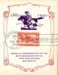 #894 Pony Express Bernet-Reid FDC