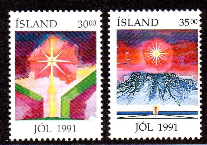 ICELAND 747-8 MNH SCV $2.40 BIN $1.45 CHRISTMAS