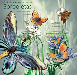 SAO TOME - 2011 - Butterflies - Perf 2v Sheet - Mint Never Hinged