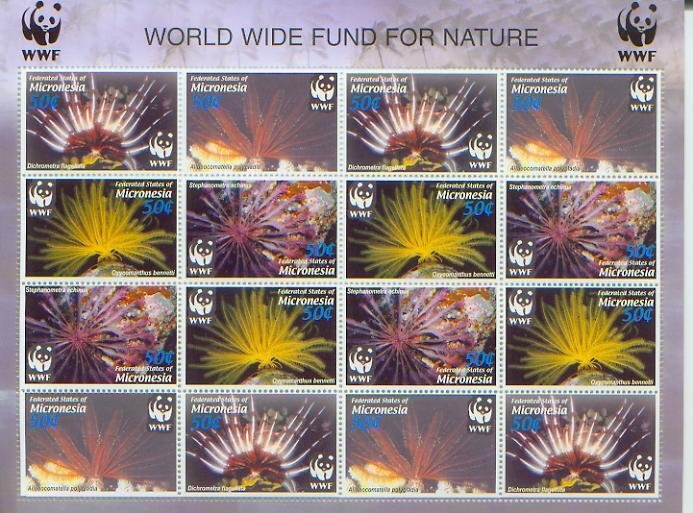 Micronesia 2005 - WWF/CORALS SHEET, S/S 16,  MICR05030