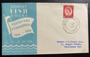 1956 Grimsby England First Day Cover FDC To Cheltenham Fish Docks Centenary